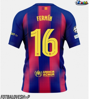 Barcelona Fermin Lopez #16 Domácí Dres 2025-26 Krátký Rukáv
